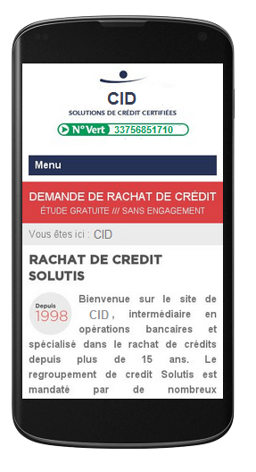 Solutis.fr : regroupement de crédits sur mobile